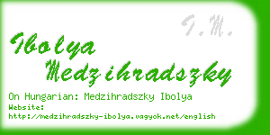 ibolya medzihradszky business card